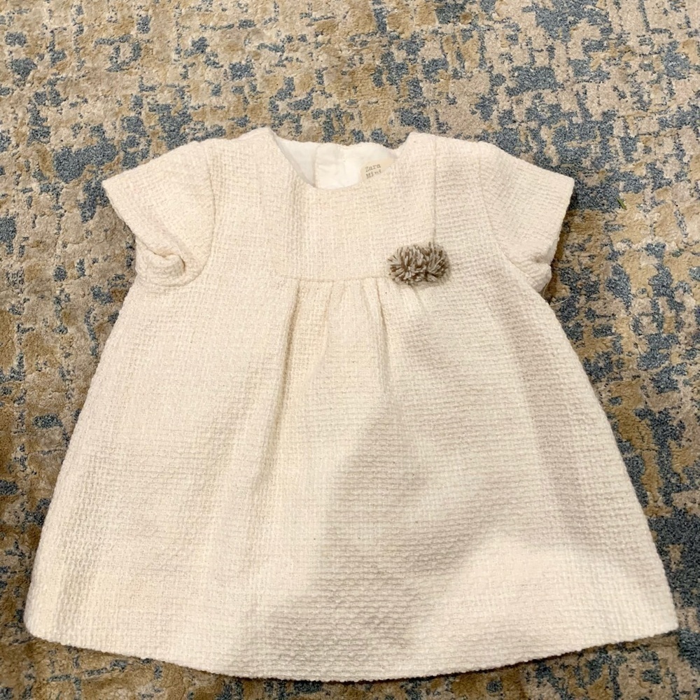 Zara mini collection baby girl white dress